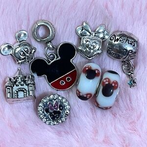 Mickey Minnie Mouse Charm Set